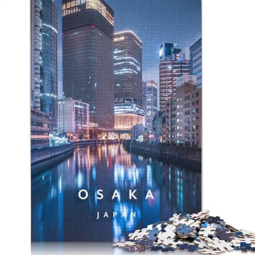 1000 Teile „Osaka-Fluss“ für Erwachsene, schwierige Holzpuzzles, Puzzles für Erwachsene, Lernspiel, Herausforderungsspielzeug, 1000 Teile (75 x 50 cm) von TBDUEPS