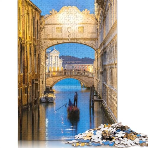 1000 Teile „Seufzerbrücke Venedig“ für Erwachsene, schwierige Puzzles, Puzzles für Erwachsene, Lernspiel, Herausforderungsspielzeug, 1000 Teile (75 x 50 cm) von TBDUEPS