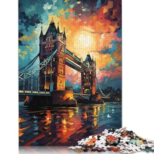 1000 Teile „Tower Bridge Reverie“ für Erwachsene, schwierige Holzpuzzles, Puzzles für Erwachsene, Lernspiel, Herausforderungsspielzeug, 1000 Teile (75 x 50 cm) von TBDUEPS