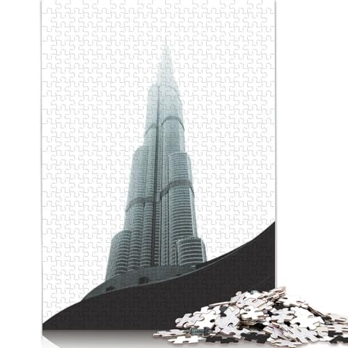 1000 Teile Burj Khalifa für Erwachsene, schwierige Holzpuzzles, Puzzles für Erwachsene, Lernspiel, Herausforderungsspielzeug, 1000 Stück (75 x 50 cm) von TBDUEPS