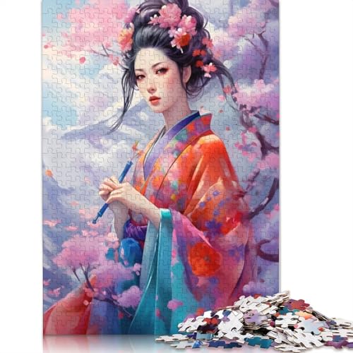 1000 Teile Japanische Mädchen 5 Puzzle Schwierigkeitsgrad Puzzle Lernspiele Spielzeug 1000 Stück (75x50cm) von TBDUEPS