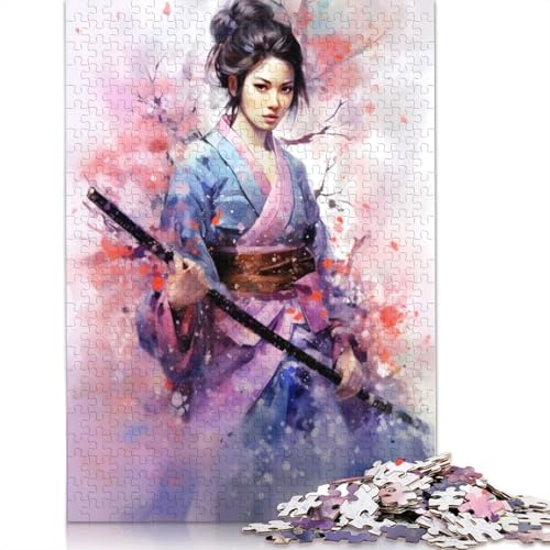 1000 Teile Mädchen Blumen Japanische Puzzles Puzzle Schwierigkeitsgrad Puzzle Puzzle Lernspiele Spielzeug 1000 Stück (75x50cm) von TBDUEPS