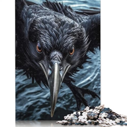 1000 Teile Neugieriger Rabe, fliegendes Puzzle, Schwierigkeitsgrad für Erwachsene, Lernspielzeug, Spiele, Familiendekoration, 1000 Teile (38 x 26 cm) von TBDUEPS