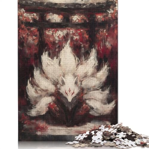 1000 Teile Neunschwänziger Fuchs Malpuzzle Puzzle für Erwachsene Schwierigkeitsgrad Puzzle Lernspiel Spielzeug 1000 Stück (38x26cm) von TBDUEPS