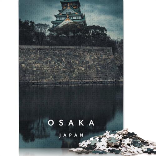 1000 Teile Osaka-Burg für Erwachsene, schwierige Holzpuzzles, Puzzles für Erwachsene, Lernspiel, Herausforderungsspielzeug, 1000 Stück (75 x 50 cm) von TBDUEPS