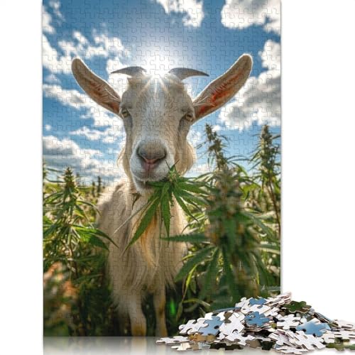 1000 Teile Sunny Goat Munching Puzzles, Schwierigkeitsgrad Erwachsene, Entspannungsspiele, Spielzeug, 1000 Teile (38 x 26 cm) von TBDUEPS