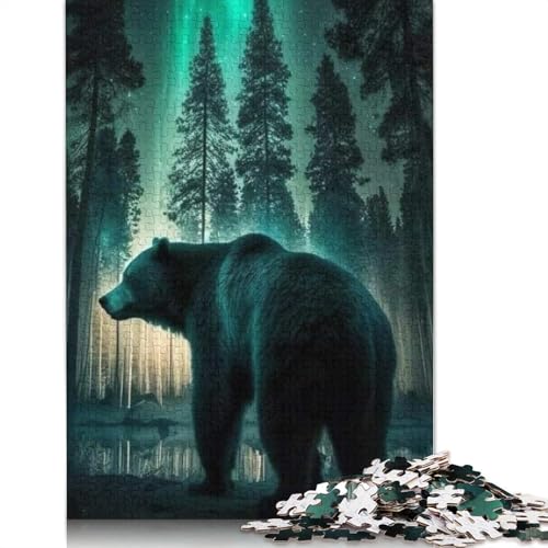 1000 Teile Tierkunst, Eisbär für Erwachsene, schwieriges Puzzle, Holzpuzzle für Erwachsene, 1000 Teile (75 x 50 cm) von TBDUEPS