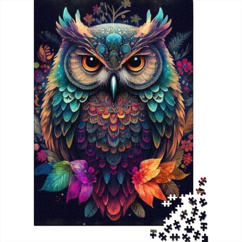 1000 Teile Tierkunst-Eulen-Holzpuzzles, Holzpuzzles für Erwachsene und Jugendliche ab 12 Jahren, 1000 Teile (38 x 26 cm) von TBDUEPS