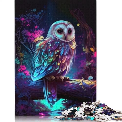 1000 Teile Tierkunst-Eulen-Holzpuzzles, Holzpuzzles für Erwachsene und Jugendliche ab 12 Jahren, 1000 Teile (75 x 50 cm) von TBDUEPS