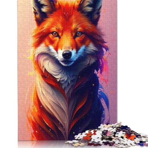 1000 Teile Tierkunst-Fuchs-Holzpuzzles, Holzpuzzles für Erwachsene und Jugendliche ab 12 Jahren, 1000 Teile (75 x 50 cm) von TBDUEPS
