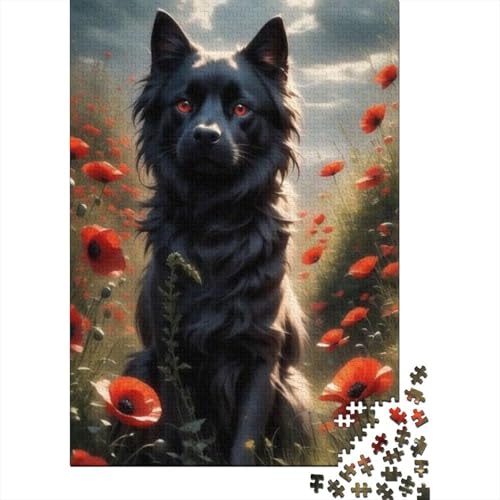 1000 Teile Tierkunst-Hunde-Holzpuzzles, Holzpuzzles für Erwachsene und Jugendliche ab 12 Jahren, 1000 Teile (38 x 26 cm) von TBDUEPS