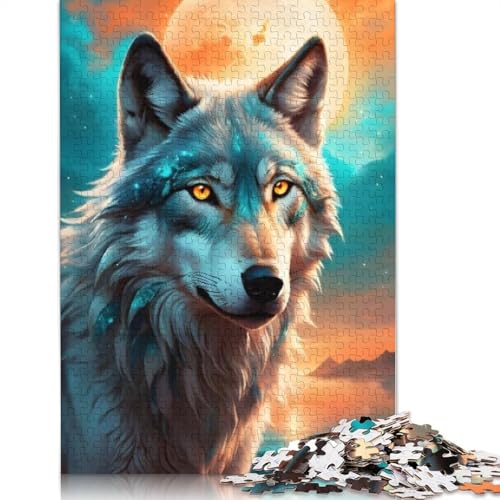 1000 Teile Tierkunst-Wolf-Holzpuzzles, Holzpuzzles für Erwachsene und Jugendliche ab 12 Jahren, 1000 Teile (75 x 50 cm) von TBDUEPS