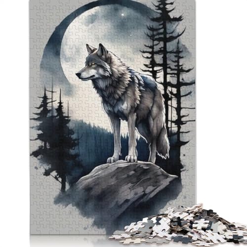 1000 Teile Tierkunst-Wolf-Holzpuzzles, Holzpuzzles für Erwachsene und Jugendliche ab 12 Jahren, 1000 Teile (75 x 50 cm) von TBDUEPS