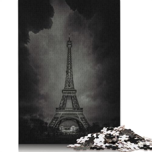 1000-teiliger Eiffelturm für Erwachsene, schwierige Holzpuzzles, Puzzles für Erwachsene, Lernspiel, Herausforderungsspielzeug, 1000 Stück (75 x 50 cm) von TBDUEPS