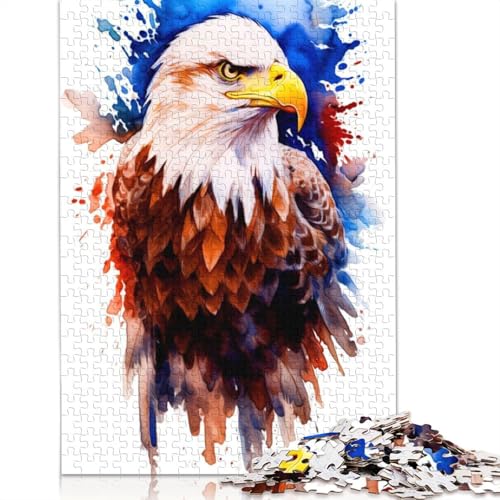 1000-teiliges Adler-Puzzle, Schwierigkeitsgrad, Lernspiele, Spielzeug, 1000 Stück (75 x 50 cm) von TBDUEPS