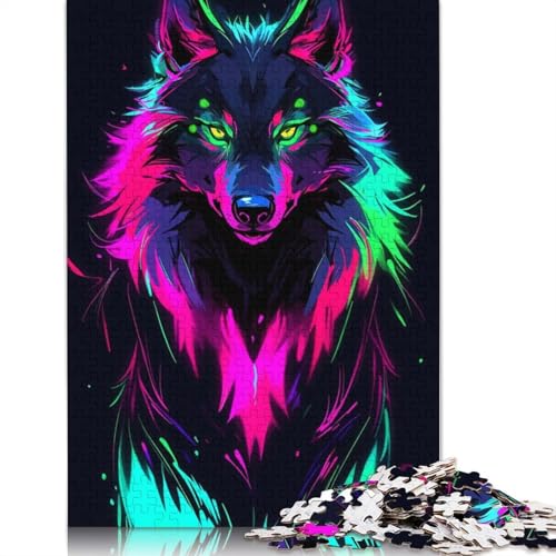 1000-teiliges Anime-Wolf-Puzzle für Erwachsene, Puzzle für Erwachsene und Jugendliche ab 12 Jahren, 1000 Teile (75 x 50 cm) < von TBDUEPS