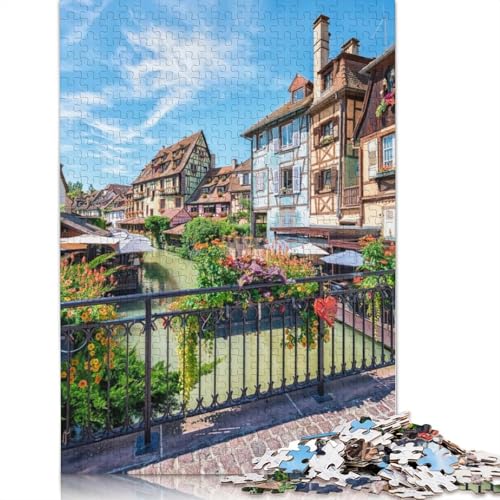 1000-teiliges Colmar-Stadtposter-Puzzle für Erwachsene, Puzzle, Puzzles für Erwachsene, Lernspielzeug, 1000 Stück (75 x 50 cm) von TBDUEPS