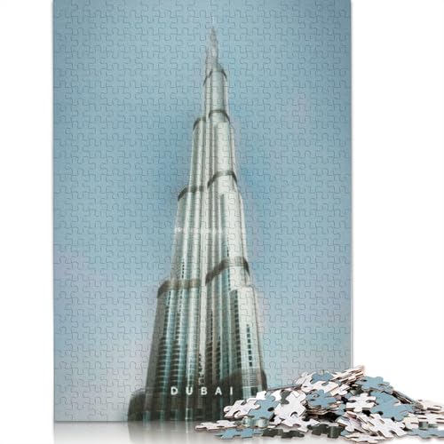 1000-teiliges Dubai-Puzzle für Erwachsene Teenager, Puzzle für Erwachsene, Lernspiel für Erwachsene, 1000 Teile (75 x 50 cm) von TBDUEPS