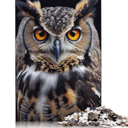 1000-teiliges Eulengesichts-Puzzle, Puzzle für Erwachsene, Schwierigkeitsgrad, Lernspiel, Spielzeug, 1000 Teile (38 x 26 cm) von TBDUEPS