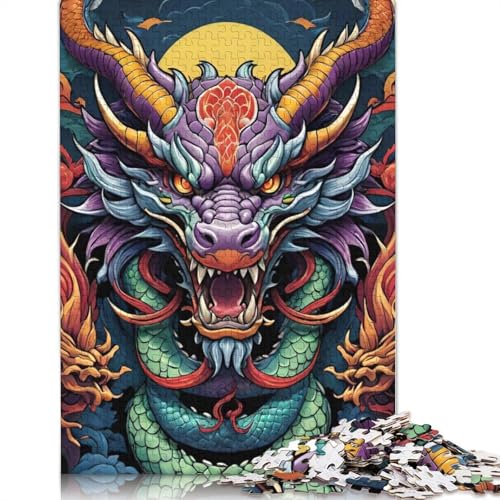 1000-teiliges Fantasy-Puzzle mit fliegendem Drachen, für Erwachsene und Teenager, 1000 Teile (75 x 50 cm) von TBDUEPS
