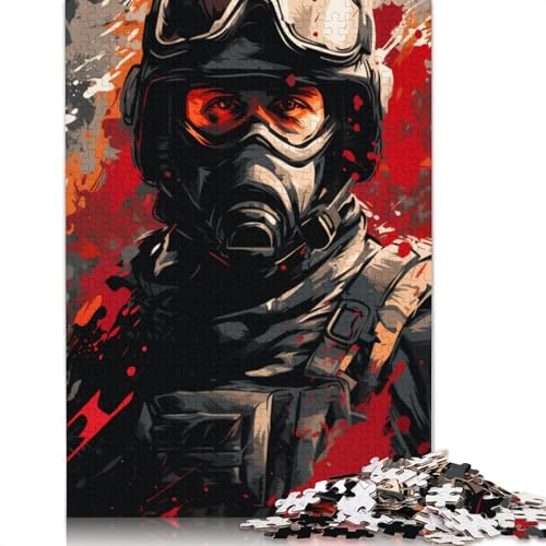 1000-teiliges Farb-Puzzle der Spezialeinheiten für Erwachsene, Puzzle, Lernspiel, Herausforderungsspielzeug, 1000 Stück (75 x 50 cm) von TBDUEPS