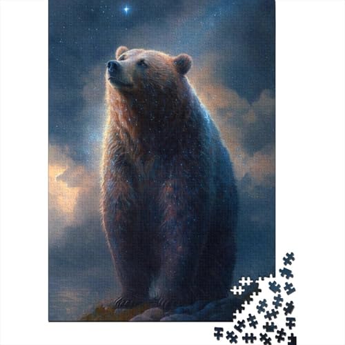 1000-teiliges Galaxy Art-Puzzle mit Braunbärenmotiv für Erwachsene, Puzzle für Erwachsene und Jugendliche ab 12 Jahren, 1000 Teile (38 x 26 cm) < von TBDUEPS