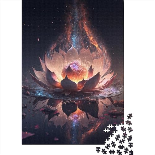 1000-teiliges Galaxy Fantasy Lotus-Holzpuzzle, Holzpuzzle für Erwachsene und Jugendliche ab 12 Jahren, 1000 Teile (38 x 26 cm) von TBDUEPS