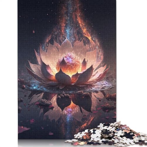 1000-teiliges Galaxy Fantasy Lotus-Puzzle für Erwachsene und Teenager, 1000 Teile (75 x 50 cm) von TBDUEPS
