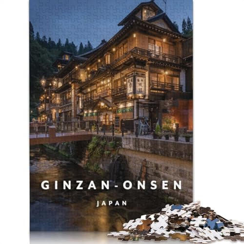 1000-teiliges Ginzan Onsen-Puzzle für Erwachsene Teenager, Holzpuzzles für Erwachsene, Heimdekoration, Puzzlespielzeug, 1000 Stück (75 x 50 cm) von TBDUEPS