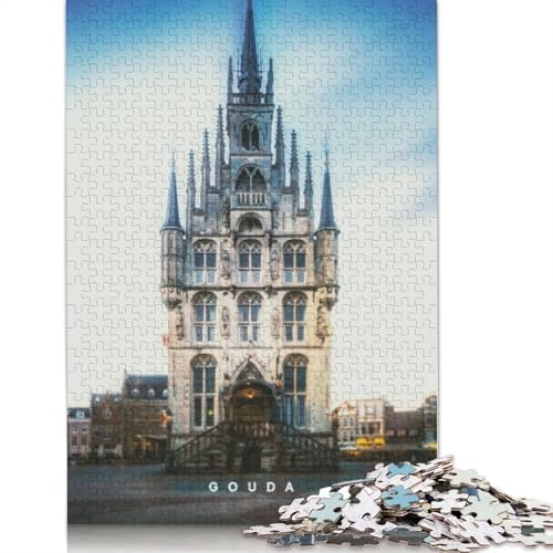 1000-teiliges Gouda-Puzzle für Erwachsene, Holzpuzzles für Erwachsene und Jugendliche ab 12 Jahren, 1000 Teile (75 x 50 cm) von TBDUEPS