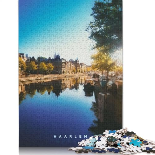 1000-teiliges Haarlem-Puzzle für Erwachsene Teenager, Holzpuzzles für Erwachsene, Puzzles für Erwachsene, Lernspiel, Herausforderungsspielzeug, 1000 Stück (75 x 50 cm) von TBDUEPS