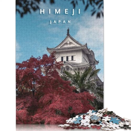 1000-teiliges Himeji-Schloss-Puzzle für Erwachsene, Puzzle für Erwachsene und Jugendliche, Lernspiel, 1000 Teile (75 x 50 cm) von TBDUEPS