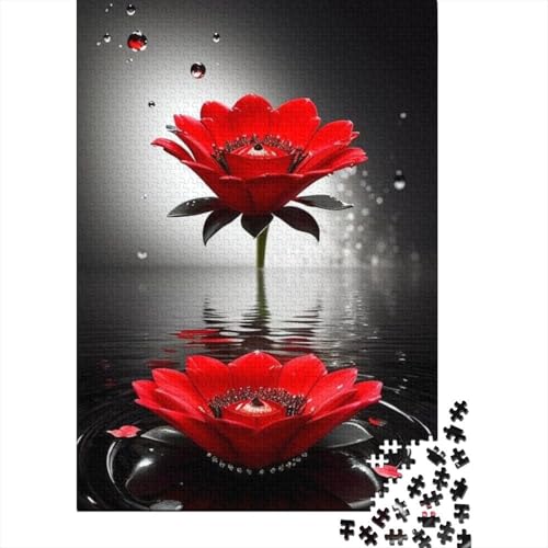 1000-teiliges Kunst-Blumen-Puzzle für Erwachsene und Jugendliche, Holzpuzzle, nachhaltiges Puzzle für Erwachsene, Spiele 1000 Teile (38 x 26 cm) von TBDUEPS