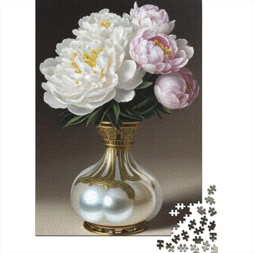 1000-teiliges Kunst-Blumen-Puzzle für Erwachsene und Jugendliche, Lernspielzeug aus Holz, 1000 Teile (38 x 26 cm) von TBDUEPS