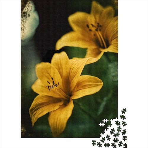 1000-teiliges Kunst-Blumen-Puzzle für Erwachsene und Jugendliche, Lernspielzeug aus Holz, 1000 Teile (38 x 26 cm) von TBDUEPS