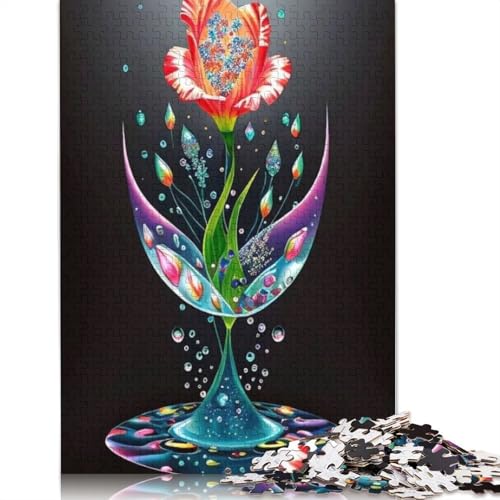 1000-teiliges Kunst-Blumen-Puzzle für Erwachsene und Jugendliche, Lernspielzeug aus Holz, 1000 Teile (75 x 50 cm) von TBDUEPS