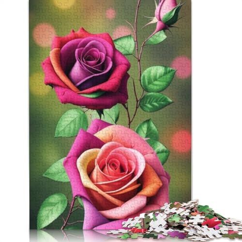 1000-teiliges Kunst-Blumen-Puzzle für Erwachsene und Teenager, 1000 Teile (75 x 50 cm) von TBDUEPS