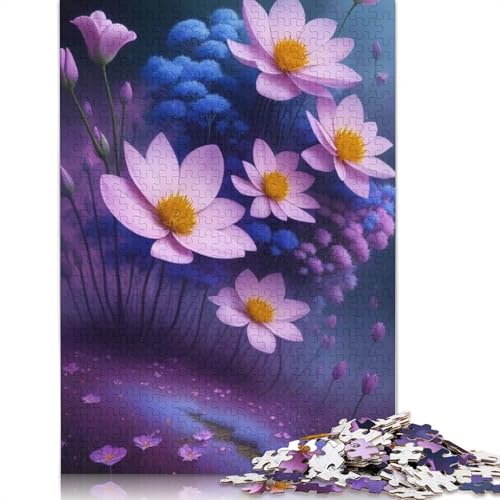 1000-teiliges Kunst-Blumen-Puzzle für Erwachsene und Teenager, 1000 Teile (75 x 50 cm) von TBDUEPS