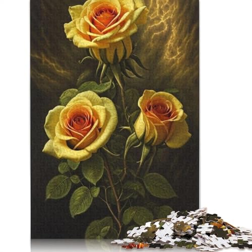 1000-teiliges Kunst-Blumen-Puzzle für Erwachsene und Teenager, 1000 Teile (75 x 50 cm) von TBDUEPS