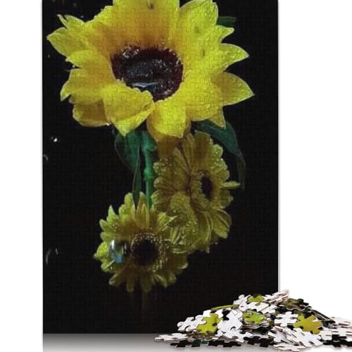 1000-teiliges Kunst-Blumen-Puzzle für Erwachsene und Teenager, Holzpuzzle, Lernspiel, Herausforderung, Spielzeug, Geburtstagsgeschenke, 1000 Stück (75 x 50 cm) von TBDUEPS