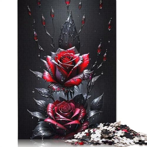 1000-teiliges Kunst-Blumen-Puzzle für Erwachsene und Teenager, Holzpuzzle, Lernspiel, Herausforderung, Spielzeug, Geburtstagsgeschenke, 1000 Stück (75 x 50 cm) von TBDUEPS