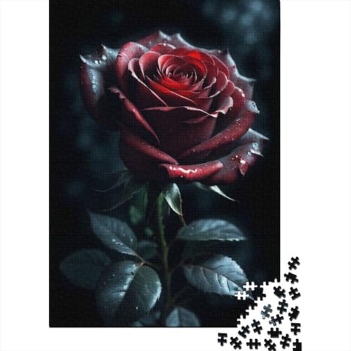 1000-teiliges Kunst-Blumen-Puzzle für Erwachsene und Teenager, Lernspiele für zu Hause, DIY-Spielzeug, 1000 Teile (38 x 26 cm) von TBDUEPS