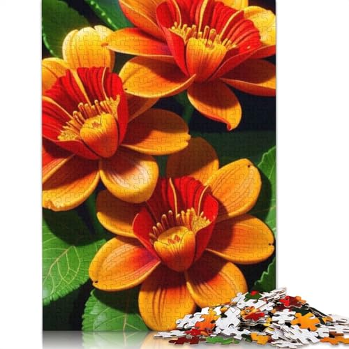 1000-teiliges Kunst-Blumen-Puzzle für Erwachsene und Teenager, Lernspiele für zu Hause, DIY-Spielzeug, 1000 Teile (75 x 50 cm) von TBDUEPS