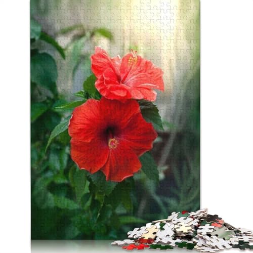 1000-teiliges Kunstblumen-Puzzle für Erwachsene, Holzpuzzle, Lernspiel für Erwachsene Teenager, 1000 Teile (75 x 50 cm) von TBDUEPS