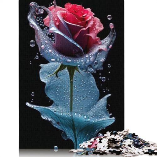 1000-teiliges Kunstblumen-Puzzle für Erwachsene, Holzpuzzles, Puzzles für Erwachsene, Lernspiel, Herausforderungsspielzeug, 1000 Stück (75 x 50 cm) von TBDUEPS