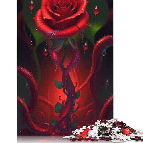 1000-teiliges Kunstblumen-Puzzle für Erwachsene, Puzzle, Erwachsenen-Puzzle, Heimdekoration, Puzzle-Spielzeug, 1000 Stück (75 x 50 cm) von TBDUEPS