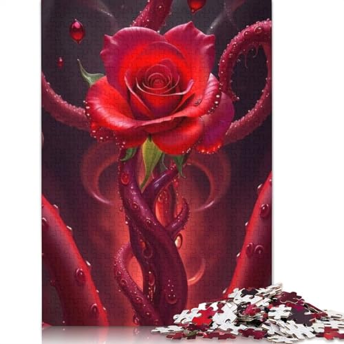 1000-teiliges Kunstblumen-Puzzle für Erwachsene, Puzzle, Erwachsenen-Puzzle, Heimdekoration, Puzzle-Spielzeug, 1000 Stück (75 x 50 cm) von TBDUEPS