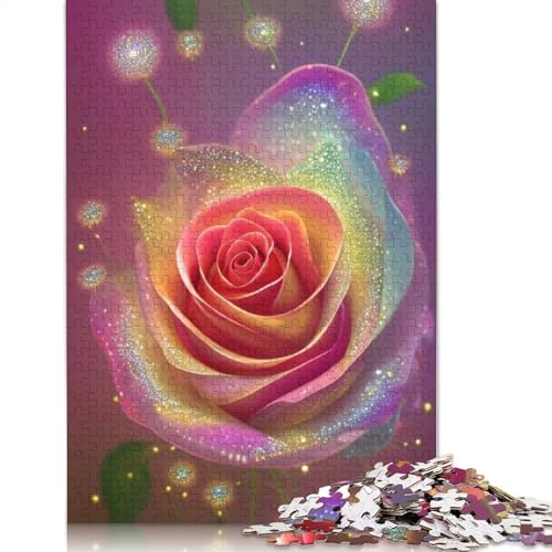 1000-teiliges Kunstblumen-Puzzle für Erwachsene, Puzzle, Lernspiel, Herausforderungsspielzeug, 1000 Stück (75 x 50 cm) von TBDUEPS