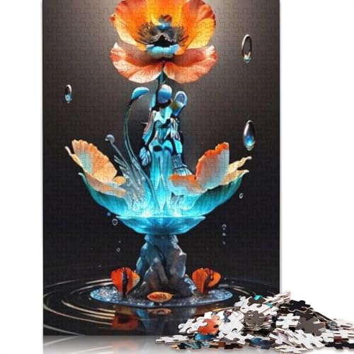 1000-teiliges Kunstblumen-Puzzle für Erwachsene, Puzzle, Lernspiel, Herausforderungsspielzeug, 1000 Stück (75 x 50 cm) von TBDUEPS