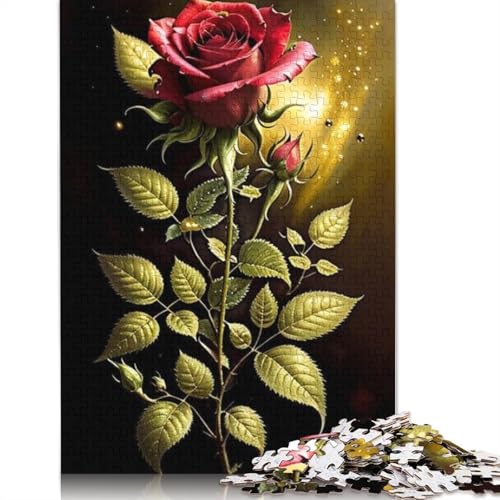 1000-teiliges Kunstblumen-Puzzle für Erwachsene und Jugendliche, Holzpuzzle, nachhaltiges Puzzle für Erwachsene, Spiele 1000 Teile (75 x 50 cm) von TBDUEPS
